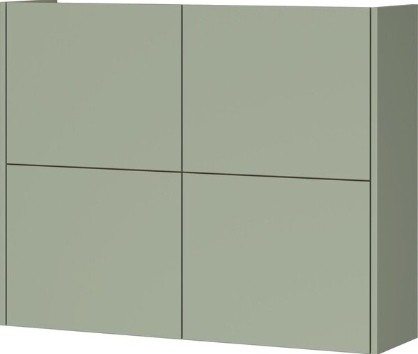 Prašno zelena stenska omarica v mat dekorju 97x79x27 cm Binetto – Germania