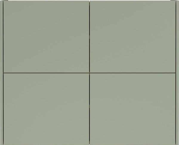 Prašno zelena stenska omarica v mat dekorju 97x79x27 cm Binetto – Germania