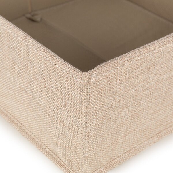 Bež tekstilna škatla za shranjevanje 28x12x12 cm Sandy – Compactor