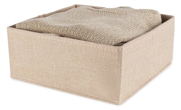 Bež tekstilna škatla za shranjevanje 28x12x12 cm Sandy – Compactor