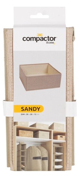 Bež tekstilna škatla za shranjevanje 28x12x12 cm Sandy – Compactor