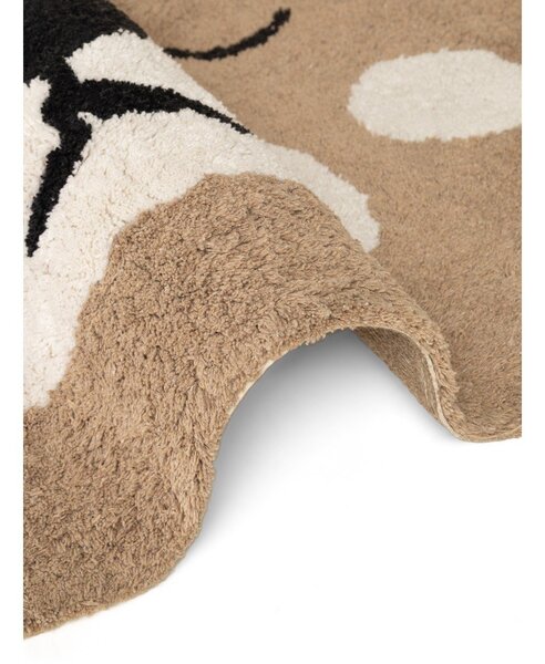 Svetlo rjava pralna/ročno tkana bombažna otroška preproga 93x120 cm Snuggle Bea – Hanse Home