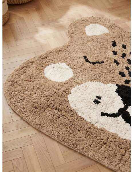Svetlo rjava pralna/ročno tkana bombažna otroška preproga 93x120 cm Snuggle Bea – Hanse Home