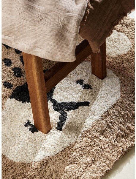 Svetlo rjava pralna/ročno tkana bombažna otroška preproga 93x120 cm Snuggle Bea – Hanse Home