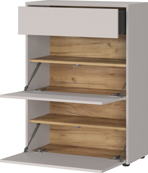 Kremno bela omarica v mat dekorju 70x99x34 cm Binetto – Germania