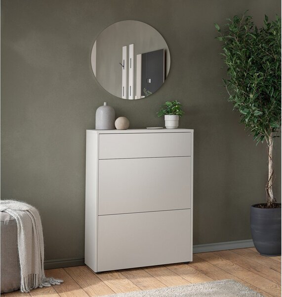 Kremno bela omarica v mat dekorju 70x99x34 cm Binetto – Germania