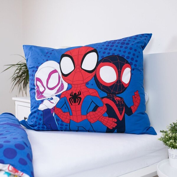 Modra enojna bombažna otroška posteljnina 140x200 cm Spidey – Jerry Fabrics