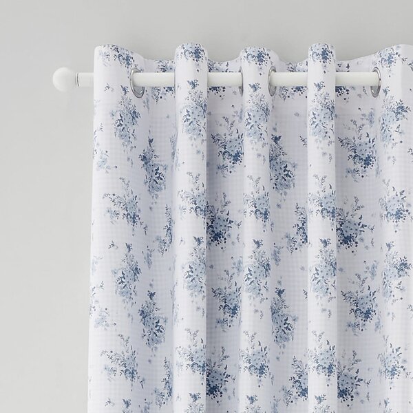 Bele/modre zavese v kompletu 2 ks 168x229 cm Lucie Floral Frill – Catherine Lansfield