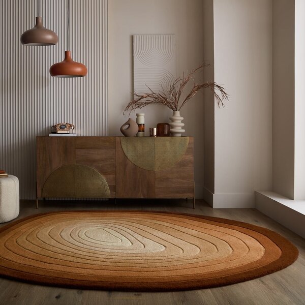 Opečnato oranžna volnena preproga 160x230 cm Puddle Ombre Wool – Flair Rugs