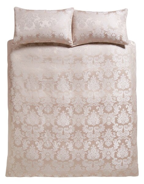 Bež podaljšana posteljnina za zakonsko posteljo iz damasta 230x220 cm Damask Jacquard – Catherine Lansfield