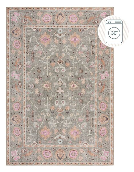 Svetlo zelena pralna preproga 152x230 cm Una Floral – Flair Rugs