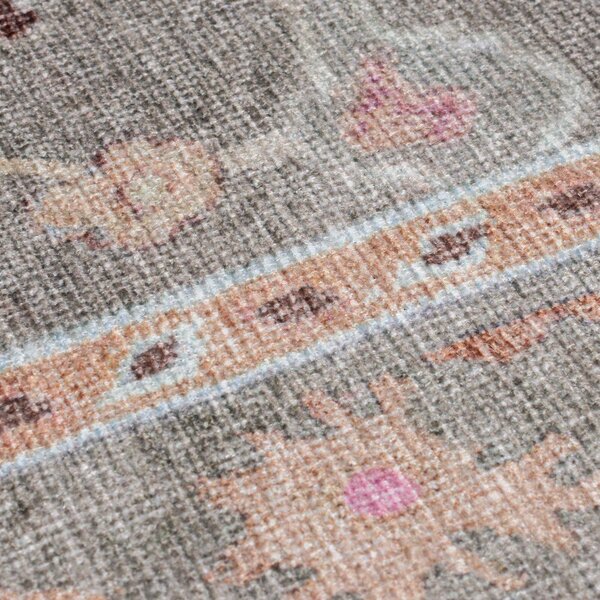 Svetlo zelena pralna preproga 152x230 cm Una Floral – Flair Rugs