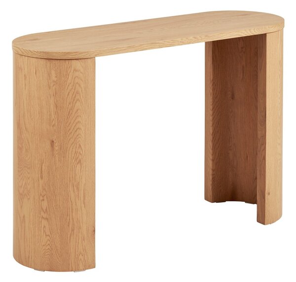 Stranska mizica v hrastovem dekorju v naravni barvi 38x114 cm Bibione – House Nordic