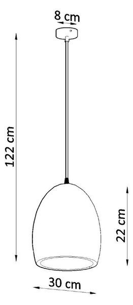 Bela viseča svetilka s keramičnim senčnikom ø 30 cm Fonsie – Sollux