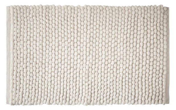Bela kopalniška preproga 50x80 cm Aspen Bobble – Bianca