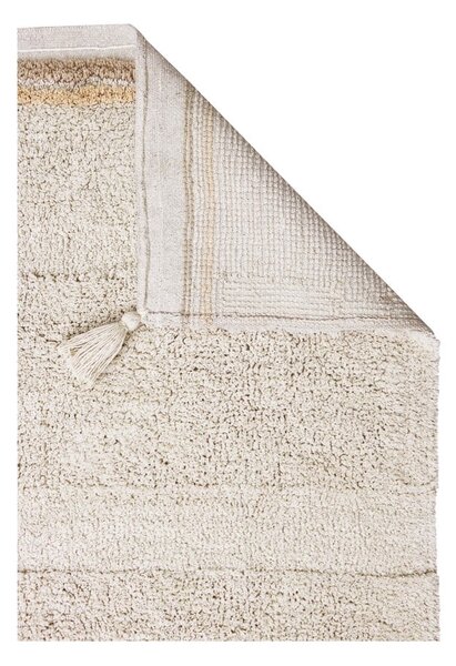 Kremno bela pralna ročno tkana bombažna preproga 120x160 cm Bloom Natural – Lorena Canals