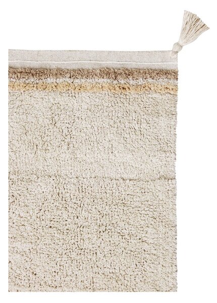Kremno bela pralna ročno tkana bombažna preproga 120x160 cm Bloom Natural – Lorena Canals