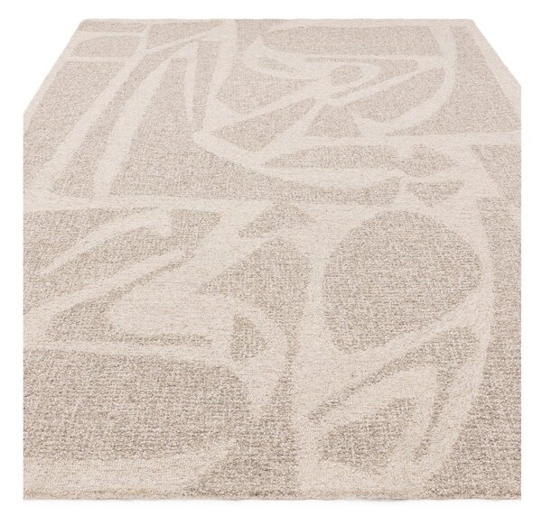 Kremno bela ročno tkana volnena preproga 160x230 cm Loxley – Asiatic Carpets