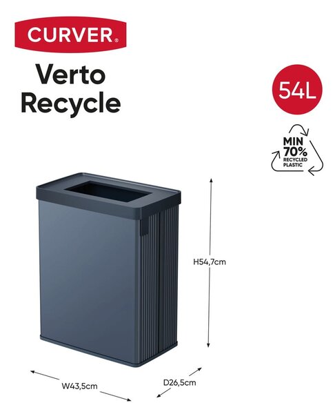 Moder koš za smeti za ločevanje odpadkov iz reciklirane plastike 54 l Verto Recycle – Curver