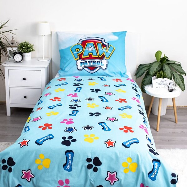 Enojna bombažna otroška posteljnina s svetlečim učinkom 140x200 cm Paw Patrol – Jerry Fabrics