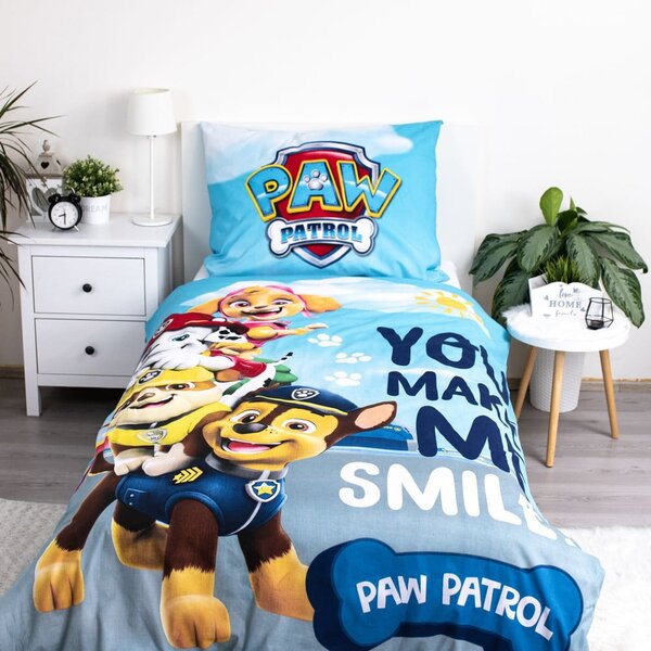 Enojna bombažna otroška posteljnina s svetlečim učinkom 140x200 cm Paw Patrol – Jerry Fabrics