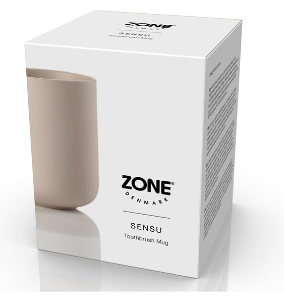 Bež lončen lonček za zobne ščetke Sensu – Zone