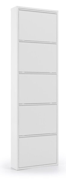 Bela kovinska preklopna omarica za čevlje 50x169x15 cm Ode – Kave Home