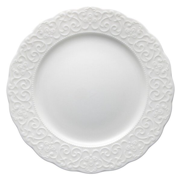 Bel porcelanast krožnik Brandani Gran Gala, ⌀ 21 cm