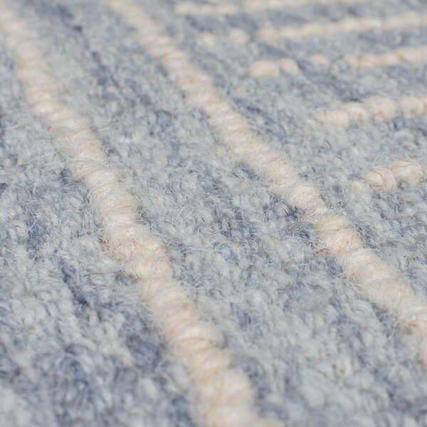 Svetlo modra ročno tkana volnena preproga 80x150 cm Memphis Wool – Flair Rugs