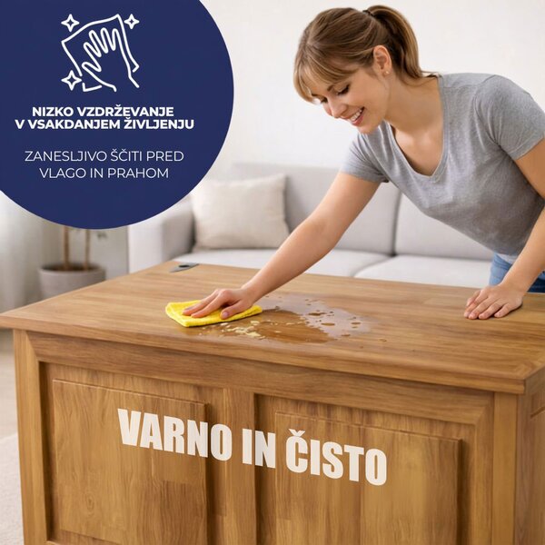 Lesena skrinja TOSCANA, 85x44x48cm, naravno rjava Casaria