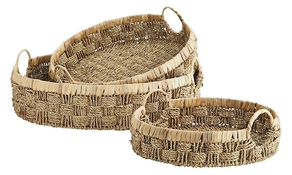 Madam Stoltz Komplet dekorativnih košar Madam Stoltz 38 x 9 / 45 x 11 / 57 x 14 cm 3-pack