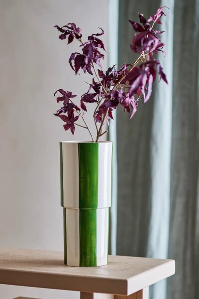 Bloomingville vaza dekorativna iz kamenine 14 x 31 cm