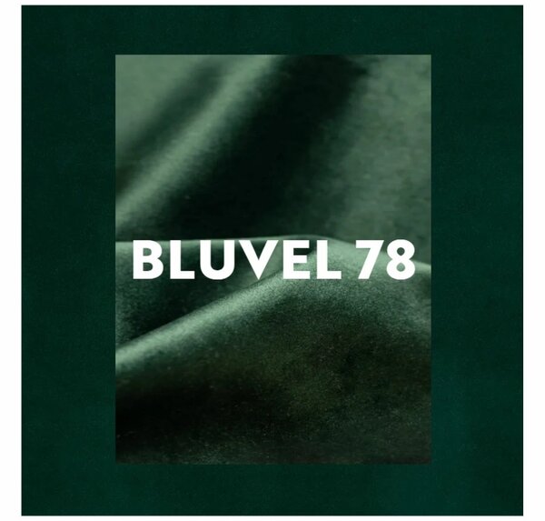 Barski stol CHIC VELVET s črnimi nogami, temno zelen