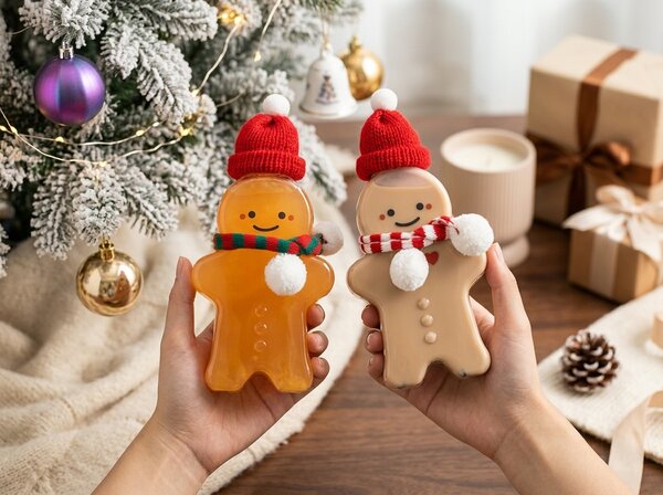 Steklenica za jajčni liker GINGER BUDDY 350 ml, rdeča/zelena