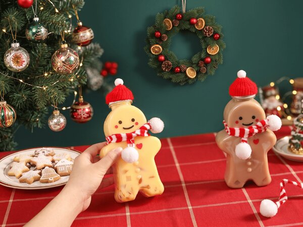 Steklenica za jajčni liker GINGER BUDDY 350 ml, rdeča/bela