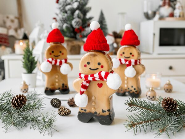 Steklenica za jajčni liker GINGER BUDDY 350 ml, rdeča/bela