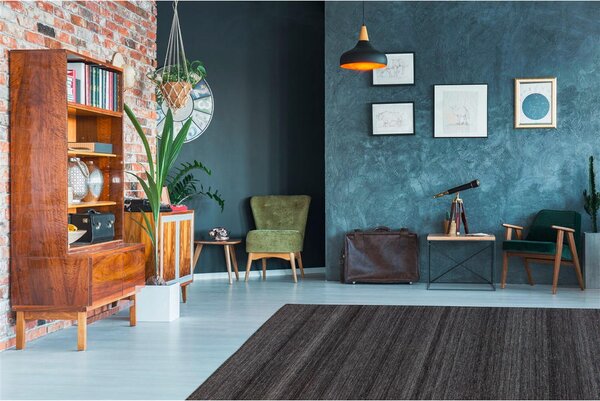 RAVNO TKANA PREPROGA Phoenix 210 Anthrazit / Multi 80/150 cm antracit, večbarvno