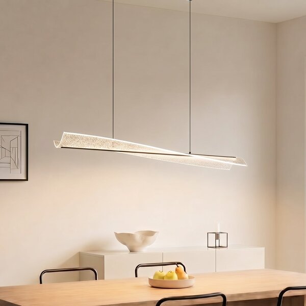 Lucande LED viseča svetilka Vellia, črna, dolžina 112 cm, CCT, Črna, Dnevna soba / jedilnica, Kovina, Sodobni