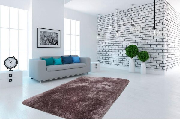 PREPROGA Z VISOKIM FLOROM Cosy 110 Silber 120/170 cm taftano srebrne barve