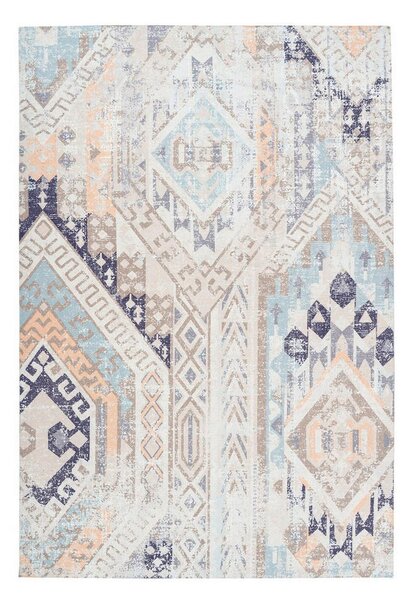 RAVNO TKANA PREPROGA Indiana 200 Multi / Blau 120/170 cm tkano modra, večbarvno