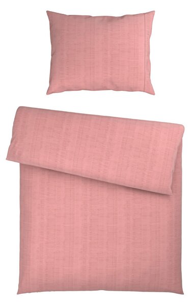POSTELJNINA Mavie 140/200 cm saten srebrne barve, pink