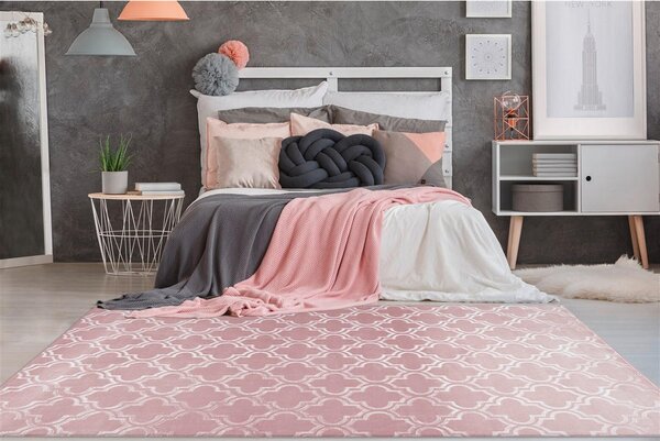 RAVNO TKANA PREPROGA Monroe 100 Rosa 120/170 cm taftano roza