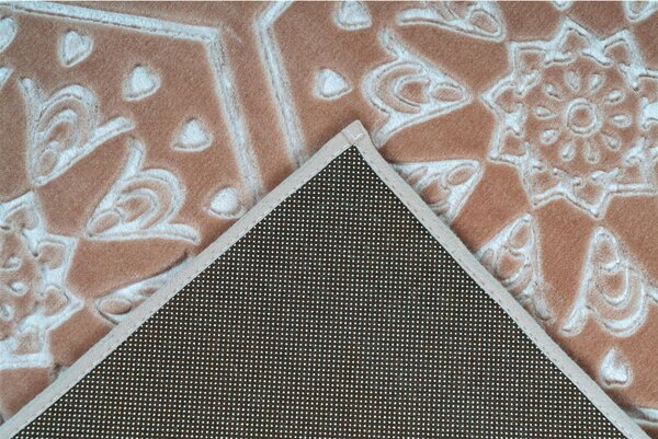 RAVNO TKANA PREPROGA Monroe 225 Taupe 120/170 cm taftano rjavosiva