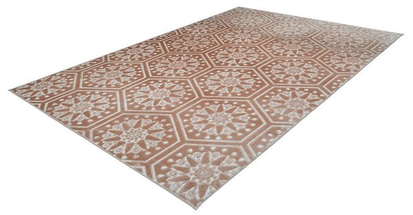 RAVNO TKANA PREPROGA Monroe 225 Taupe 120/170 cm taftano rjavosiva