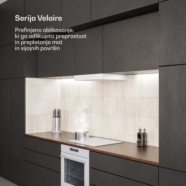 Klarstein Velaire indukcijska kuhalna plošča, elegantna, minimalistična, zmogljiva, 4 kuhalne cone, 7000 W, 60 cm