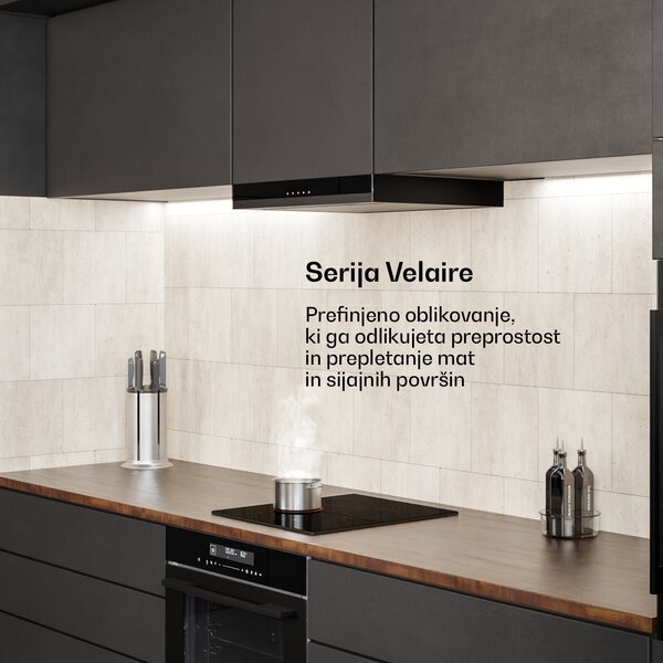 Klarstein Velaire steklokeramična kuhalna plošča | Elegantna, minimalistična, varčna s prostorom | 3 kuhališča | 4100 W | 45 cm