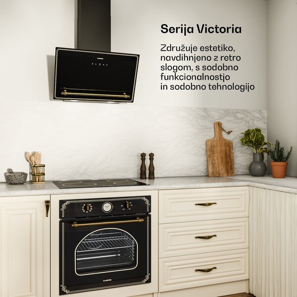 Klarstein Victoria steklokeramična kuhalna plošča, 4 cone, Elegantna, brezčasna, 6600 W, 60 cm