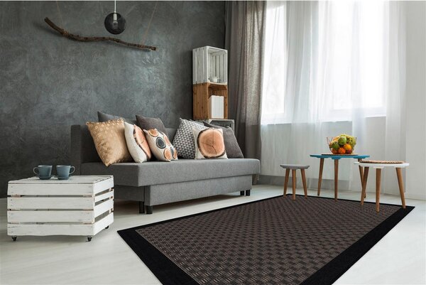 RAVNO TKANA PREPROGA Indonesia - Banjar Taupe 80/150 cm rjava