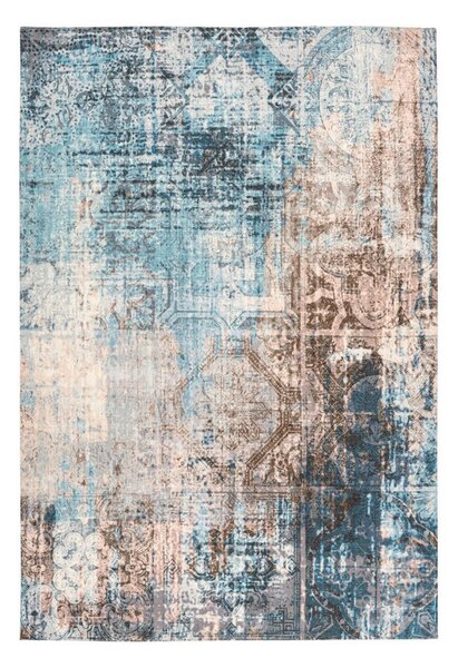 TEKAČ Indiana 300 Blau / Braun 80/150 cm tkano modra, rjava