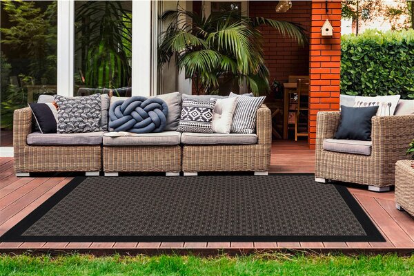 RAVNO TKANA PREPROGA Indonesia - Banjar Taupe 80/150 cm rjava